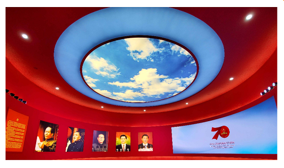 博爾塔拉北京展覽館 中華人民共和國成立70周年大型成就展      室內全彩Q2      42㎡